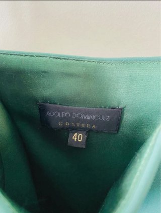 Vestido Adolfo Dominguez Verde Talla 40