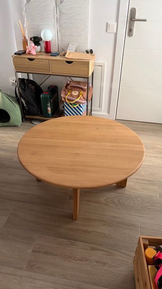 Mesa centro roble La Redoute sin usar.