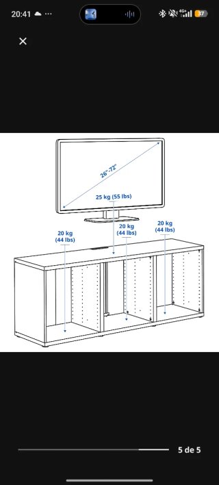Mueble TV IKEA BESTÅ blanco puertas cristal