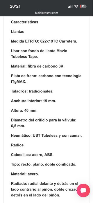 Ruedas Mavic Carbon Pro UST