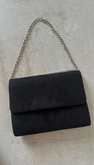 Borsetta elegante nera con catena