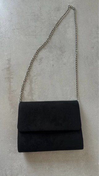 Borsetta elegante nera con catena