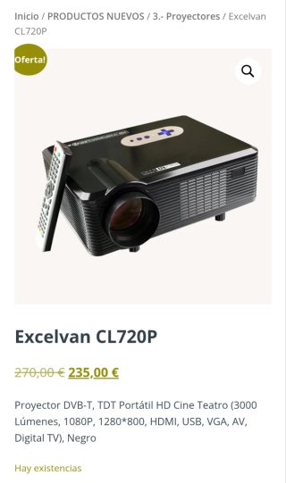 Proyector Excelvan CL720P