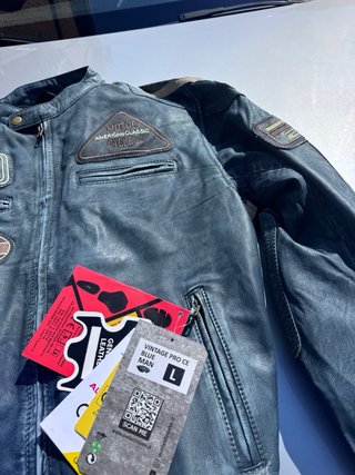 Giacca Moto Pelle Uomo Vintage