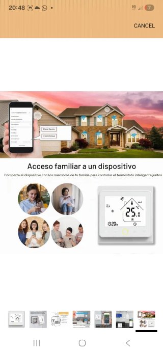 Termostato Wi-Fi Serie 002