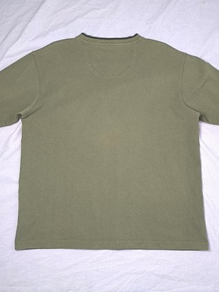YSL Camiseta Kaki Piqué L Vintage Old Money