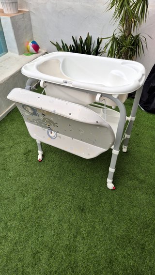 Bañera cambiador Cam plegable, ruedas + bandeja