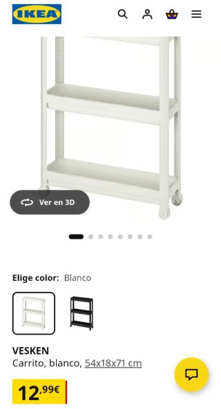 Carrito Auxiliar Blanco