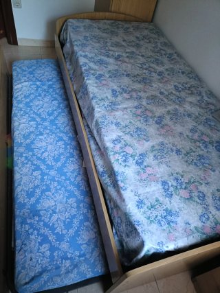 Dormitorio completo 90cm con 2 colchones