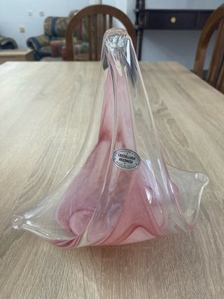 Centro de mesa cristal italiano rosa