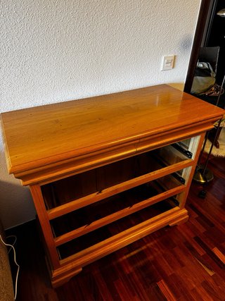 Cómoda de madera maciza de roble con 5 cajones