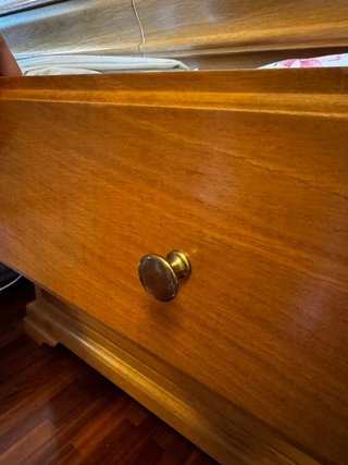 Cómoda de madera maciza de roble con 5 cajones