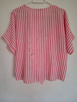 Top oversize rayas c/nudo talla única
