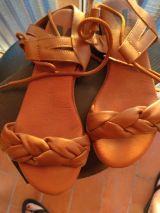 Sandalias de verano planas trenzadas