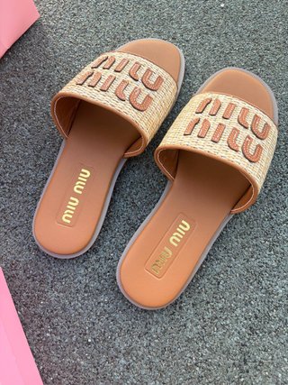 Sandali Miu Miu Beige/Marrone