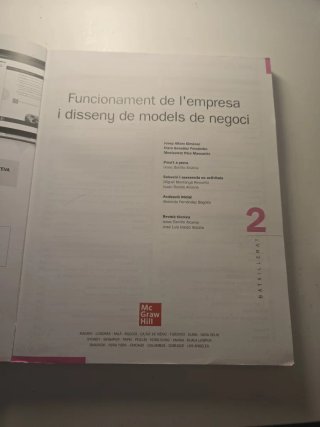 Libro Funcionament de l'empresa i disseny 2n Batxi