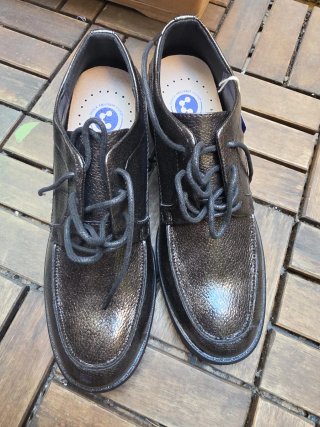 Zapatos de mujer negros y plateados