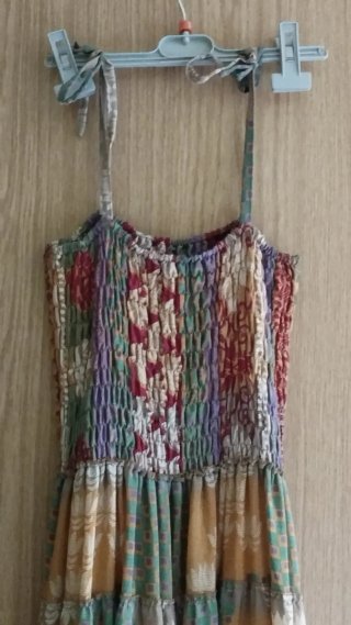 Vestido Boho Seda Talla Única Exclusivo