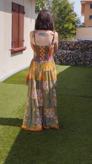 Vestido Boho Seda Talla Única Exclusivo