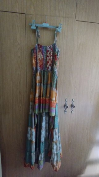 Vestido Boho Seda Talla Única Exclusivo