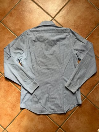 Camicia Calvin Klein Azzurra Micro Cuadros S/M