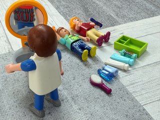 Lote Playmobil Baño con Niños