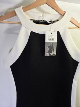 Vestido Milan Kiss Negro y Blanco Talla M