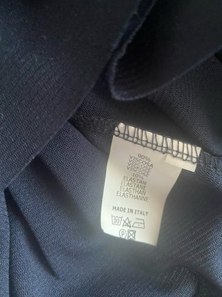 T-shirt pizzo macramè blu