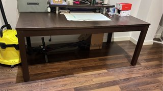 Mesa de comedor de madera de 8 personas y se abre