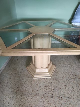 Vitrina Comedor Cristal Aparador Mesa 6 lados,