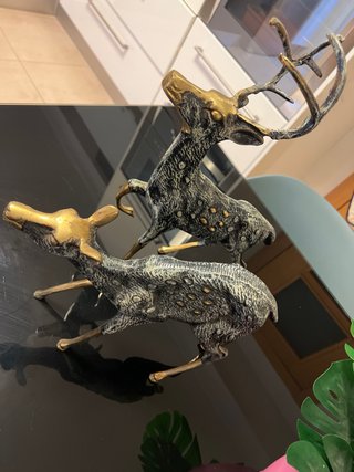 Pareja de Ciervos Bronce