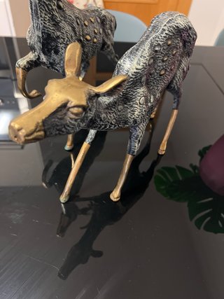 Pareja de Ciervos Bronce