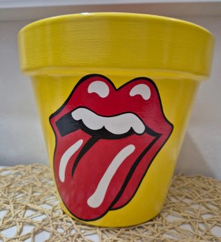 Maceta artesanal Rolling Stones