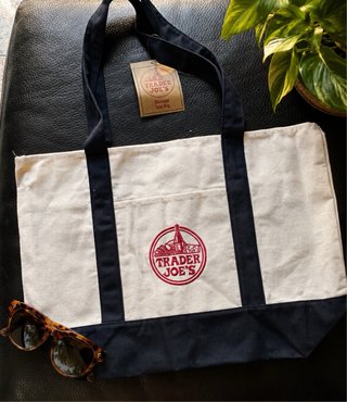 Trader Joe's Borsa Tote Bag Beige/Nero