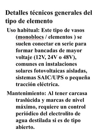 19 Baterías para fotovoltaica
