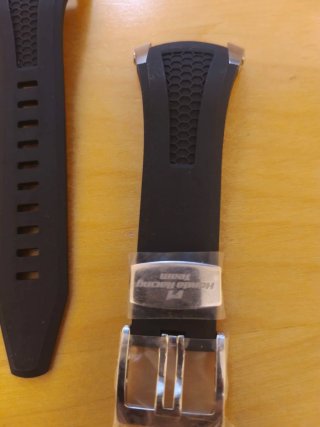 Correa Seiko F1 Sportura Negra/Plata