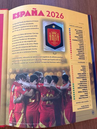 Álbum Panini España 2026 Completo