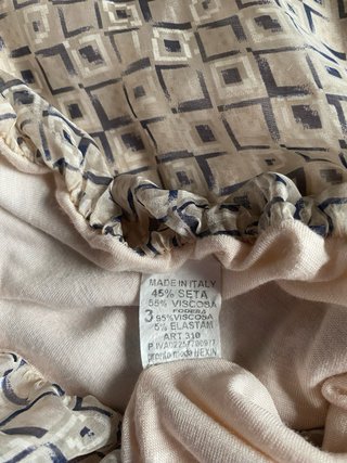 Blusa Misto Seta Senza Maniche