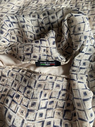 Blusa Misto Seta Senza Maniche