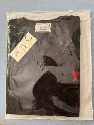 Camiseta AMI Negra Algodón Talla XL