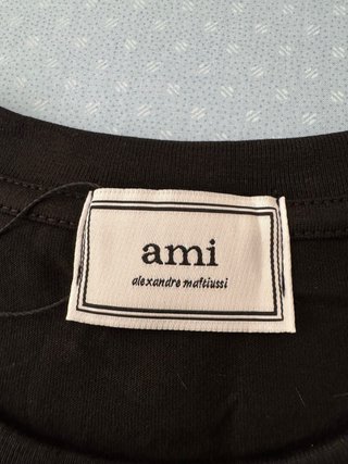 Camiseta AMI Negra Algodón Talla XL