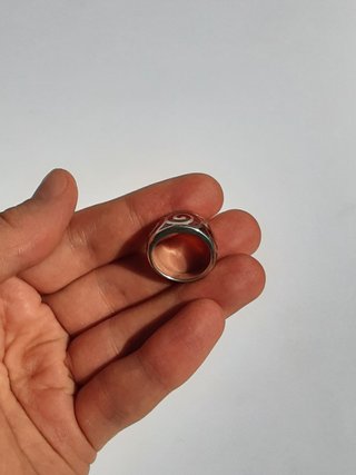 Anillo Plata 925 Espiral Naranja