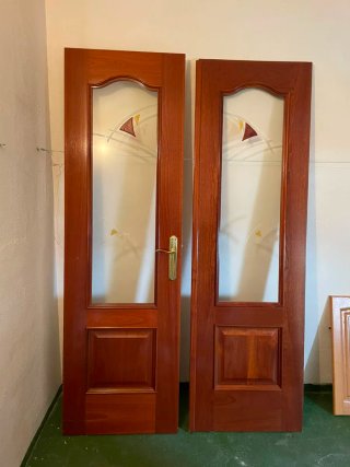 ***REGALO*** Doble puerta de madera con cristal