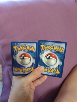 2 Cartas Energía Pokémon (Planta y Lucha) 1995 set