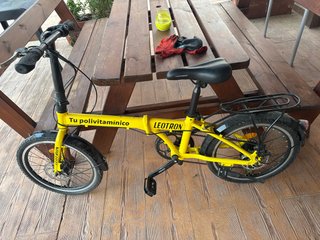 Bicicleta plegable amarilla LEOTRON