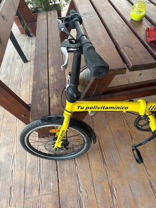 Bicicleta plegable amarilla LEOTRON