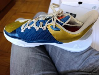 Zapatillas Curry Baloncesto azul y Blancas