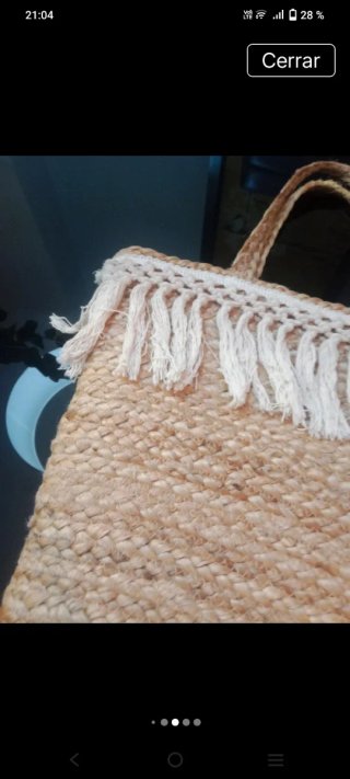 Bolso Kbas de yute con flecos