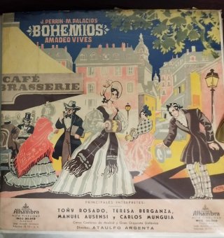 Vinilo Bohemios Amadeo Vives Alhambra