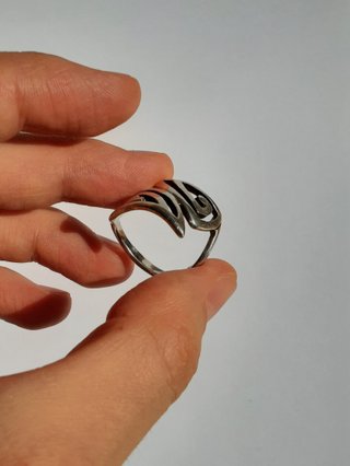 Anillo Plata 925 Diseño Artístico